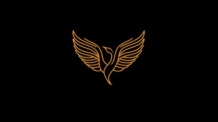 Abstract graphic of a soaring bird