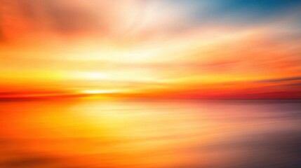 Obraz premium vibrant sunset over calm ocean