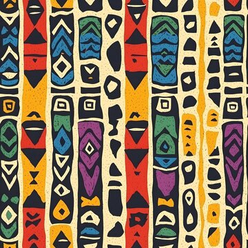 colorful african tribal pattern seamless texture