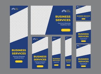 Set of promotion kit banner template design with modern and minimalist concept user for web page, ads, annual report, banner, background, backdrop, flyer, brochure, card, poster, presentation layout