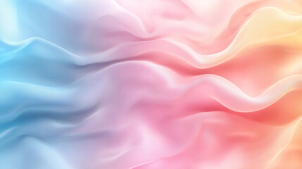 Obraz premium Abstract silk: A flowing, ethereal image of silk fabric, with a seamless gradient of pastel colours, evoking a sense of calmness and elegance.