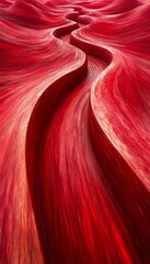Obraz premium Abstract Red Sandstone Formations, Nature s Design, Dramatic Background, Futuristic Design Concept