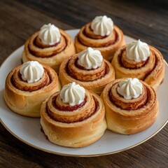 Raspberry Swirl Pastries with Cream Cheese Frosting