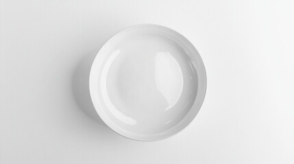 white empty bowl on white background