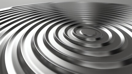 Obraz premium A metallic surface with a concentric circle pattern.