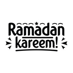 Ramadan Karim typography t-shirt design on white background 