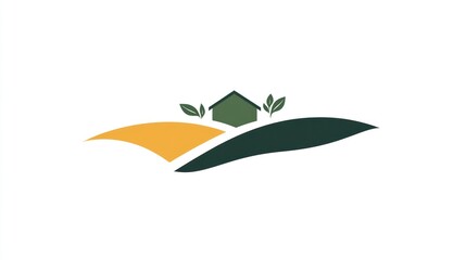 Simple Rural Landscape Logo Design
