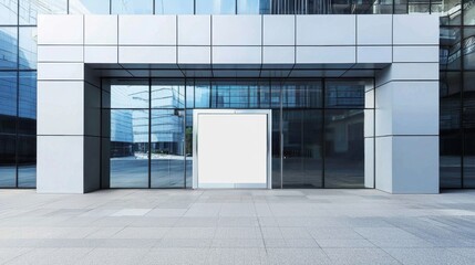 Obraz premium Vacant commercial space showcasing a blank entry.