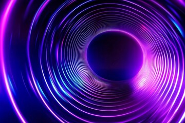 Obraz premium Vibrant abstract design featuring neon circles.