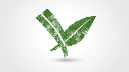 Obraz premium Abstract green leaf graphic design