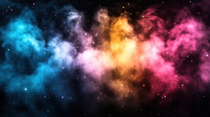 Fototapeta premium Colorful nebula with bright stars and cosmic background in deep space