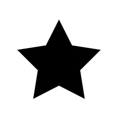Simple black color star icon