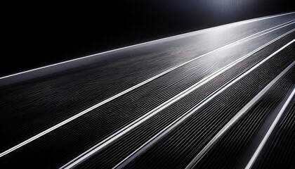 Obraz premium Abstract background.Matte Black White Diagonal Lines BG. Soft glowing white lines on matte black. Modern & subtle abstract background.