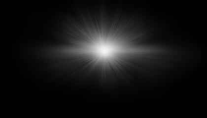 Abstract background. Minimal Black Spotlight BG. Gentle radiating glow effect. Single spotlight on black. Modern & focused.

