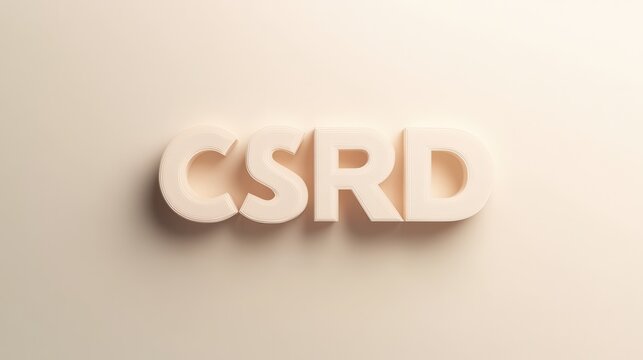 CSRD Corporate Sustainability Reporting Directive 3D Text