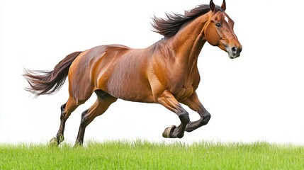 Obraz premium Generic Close-up Horse View Grassy Across Plain Galloping