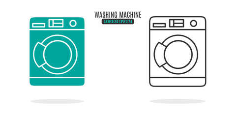 Illustration symbol. Washing machine abstract illustration design. Stock vector icon.