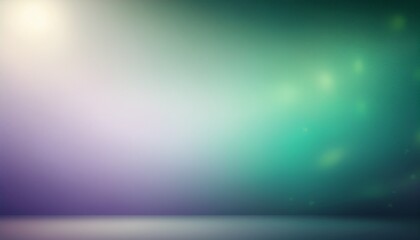 Obraz premium Abstract background. Muted Lavender Soft Green Gradient BG. Blurred edges & glowing light. Lavender & soft green gradient with central glow. Calm & subtle.