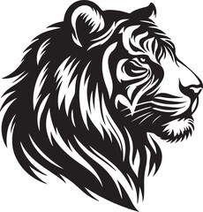 Tiger picture in white background