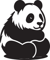 panda picture in white background