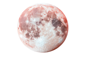 A stunning view of a pink moon illuminating the night sky.