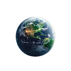 A stunning view of Earth showcasing vibrant landscapes and oceans.