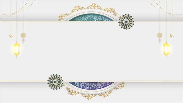 Islamic style 3D animated looped motion background with beautiful Arabic pattern