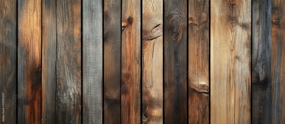 Leinwandbilder textured wooden panel backdrop with varying shades of brown and gray, featuring vertical planks arra