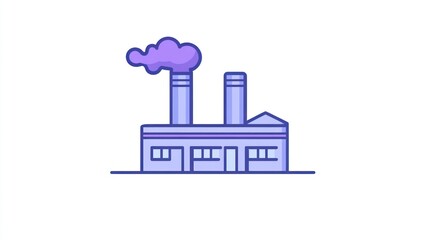 Fototapeta premium Industrial factory smoke pollution graphic