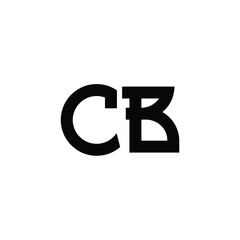 CB monogram logo design letter text name symbol monochrome logotype alphabet character simple logo