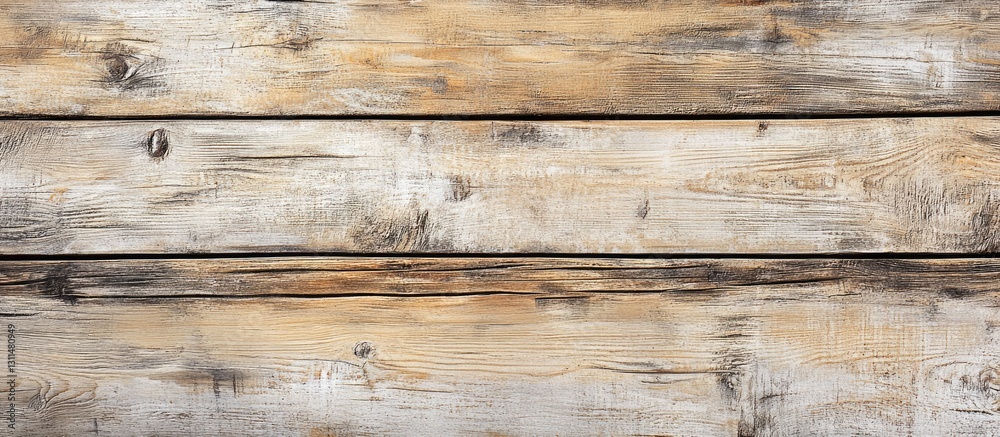 Fototapete worn light colored wooden planks texture with varying shades of brown and beige positioned horizonta