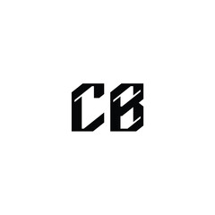 CB monogram logo design letter text name symbol monochrome logotype alphabet character simple logo