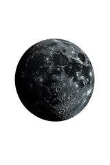 Detailed view of the moon's surface showcasing its craters and features.