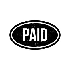 Paid Stamp Vector Illustration isolated on white background.