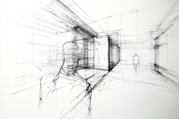 Obraz premium A visual representation highlighting the dynamics of a wire frame.