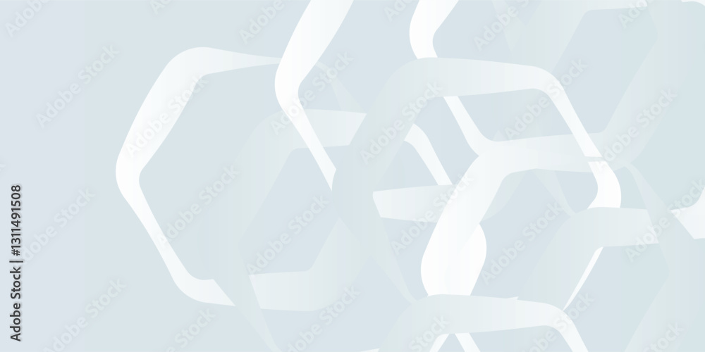 Poster minimalistic abstract background with hexagonal lines and soft gradients in light tones