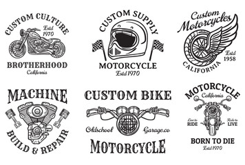Fototapeta premium Vintage Logo Motorbike