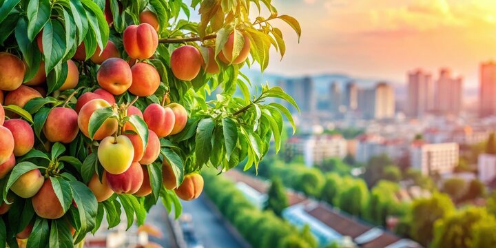 Compact dwarf peach trees are perfect for container gardening, bringing fresh fruit to your urban oasis.