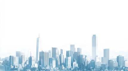 Cityscape, aerial view, hazy day, buildings, urban