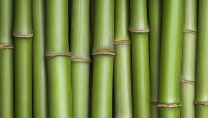 Fototapeta premium Vibrant Green Bamboo Stalks Texture Background