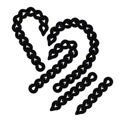 question mark made of many spheres