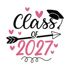 Class of 2027 Rainbow Gradient Graduatio