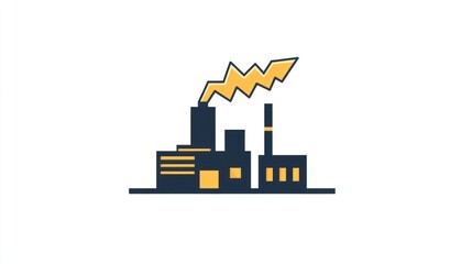 Obraz premium Industrial factory growth illustration