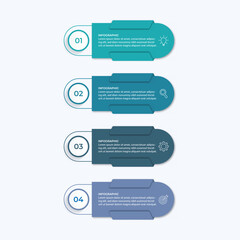 Four Step Infographic element design Vector template for presentation