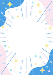 ポップで楽しいイメージの集中線背景