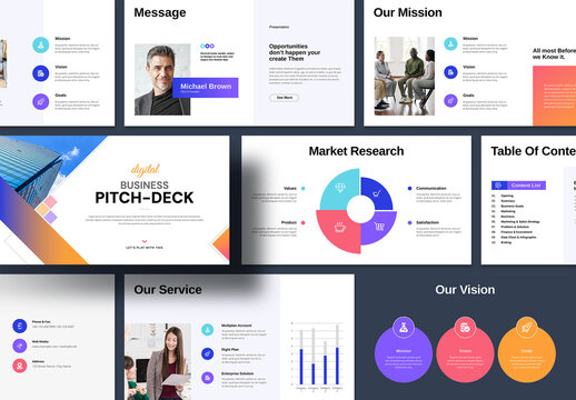 Digital Business Pitch Deck Presentation