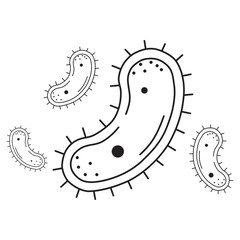 bacteria icon vector design with white background

