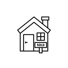Sold Property line icon