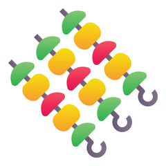 Gradient color icon, illustration for Barbeque, party, food.