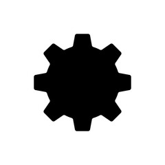 Cogwheel icon isolated on white background.